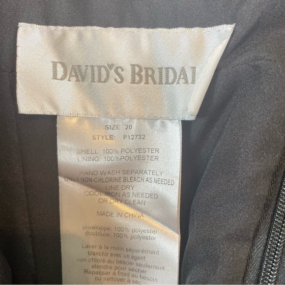 Chiffon Charmeuse Formal Halter Gown F12732 Bride's Maid Dress Black Size 20 - Picture 7 of 7